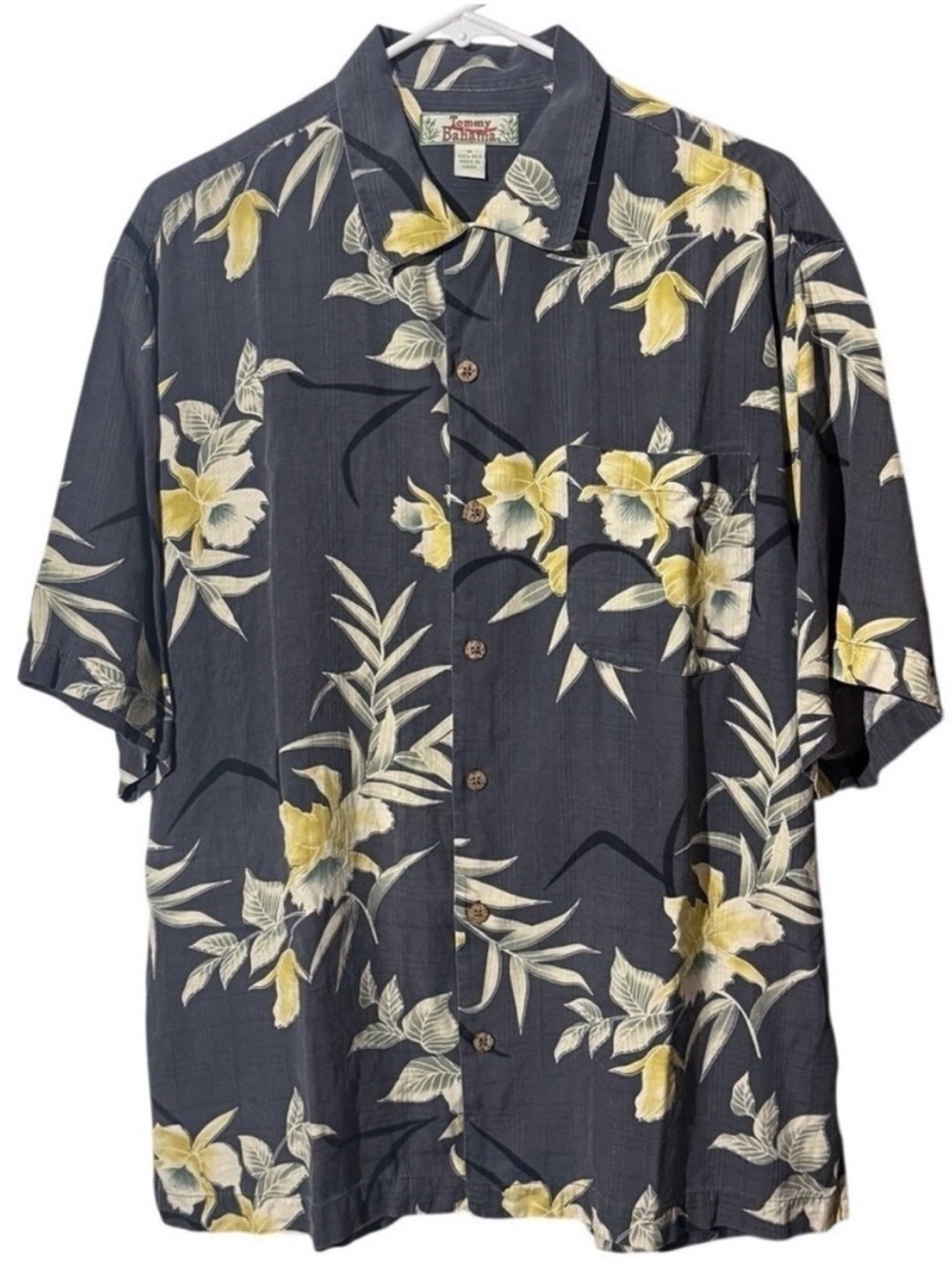 Tommy Bahama 100% Silk Hawaiian Shirt Luxe Resort Cruise Luau Vacation Medium